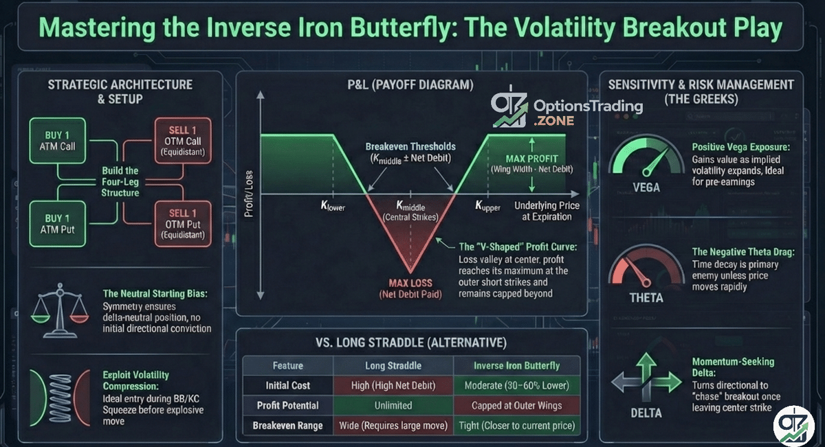 Understanding the Inverse Iron Butterfly Options Strategy infographic