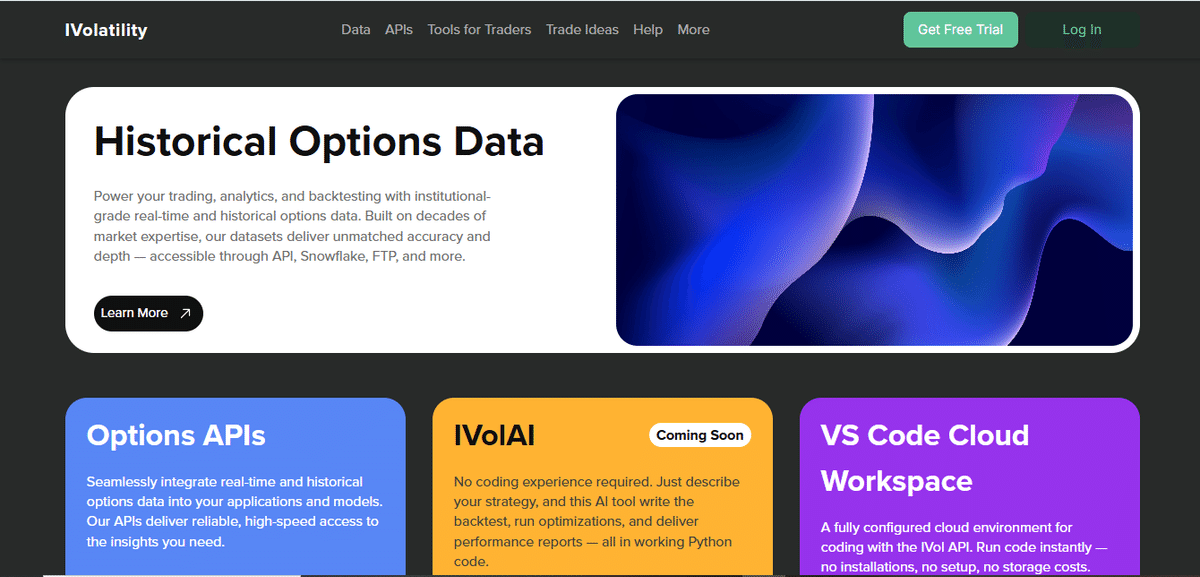 Tool for Options Trading: iVolatility visual